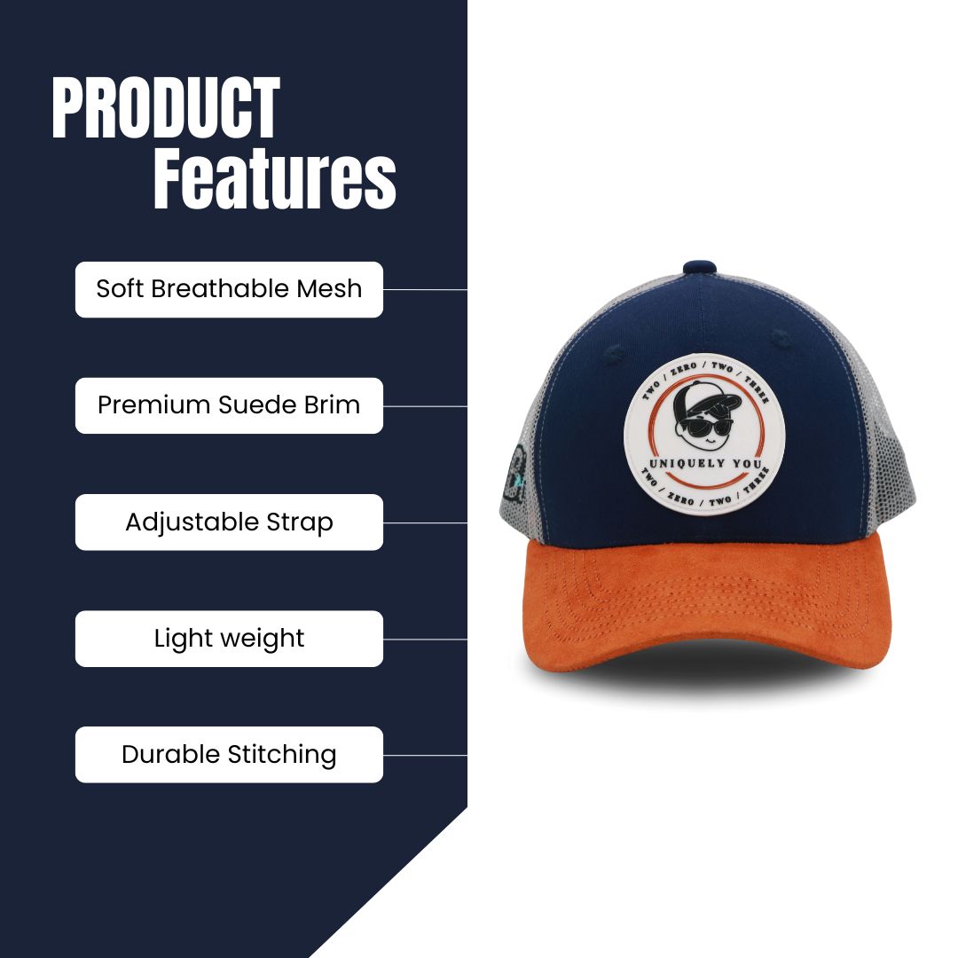 Blue Trucker Suede