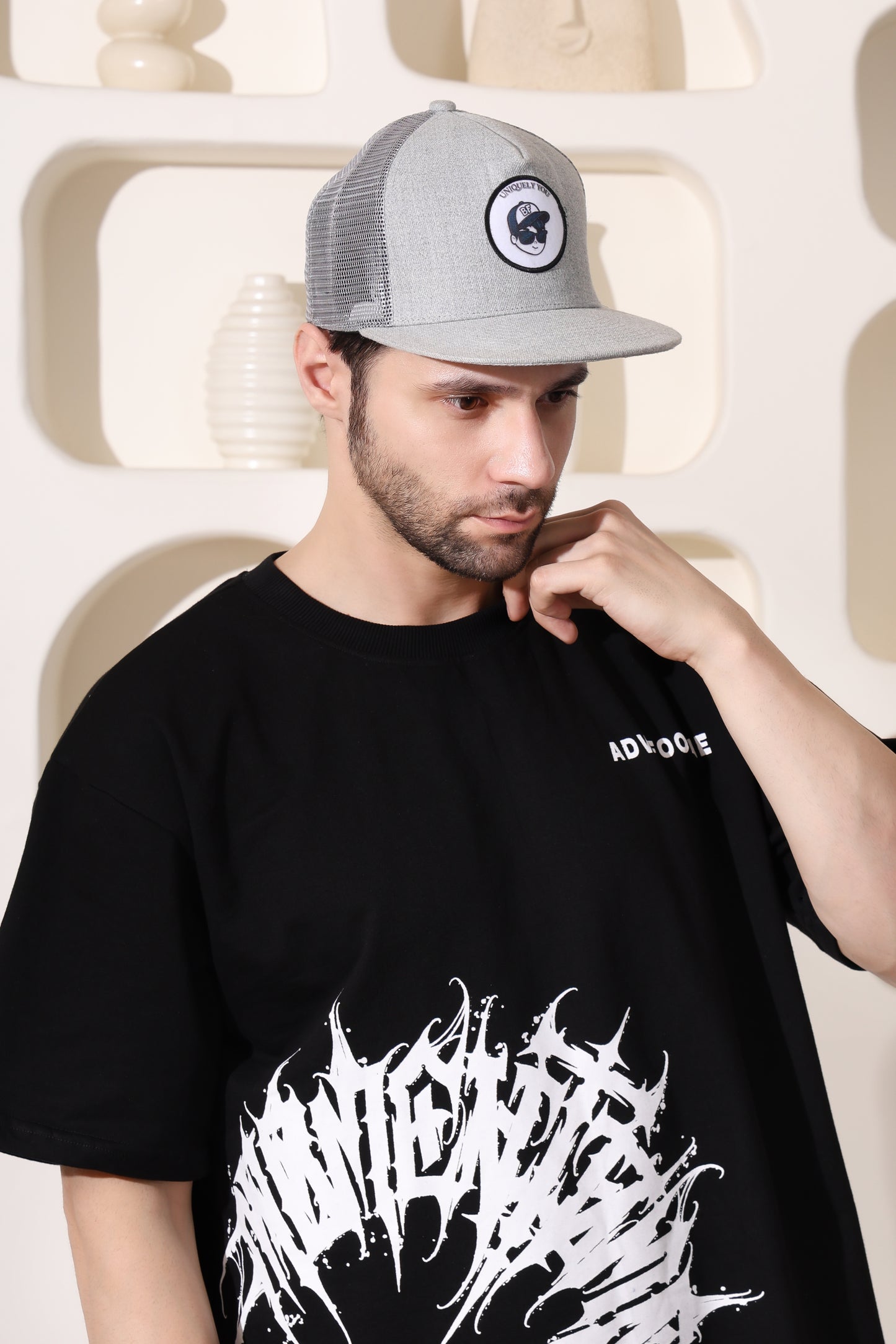 Grey Trucker Cotton